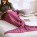 Handmade Knitted Home Decor Mermaid Tail Blanket -  