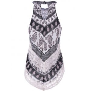 round neck loose fitting dot blouses