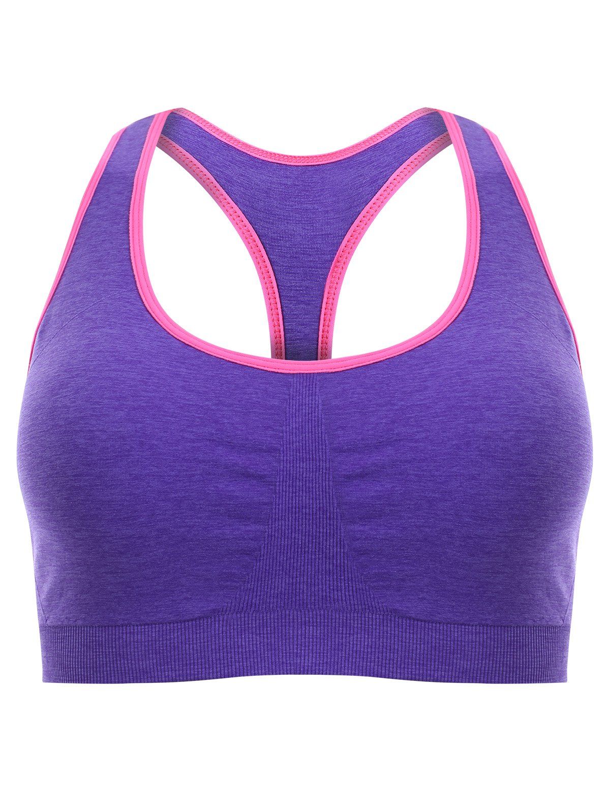 

Racerback Gym Sport Bra, Purple