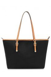 Nylon Waterproof Black Shoulder Bag