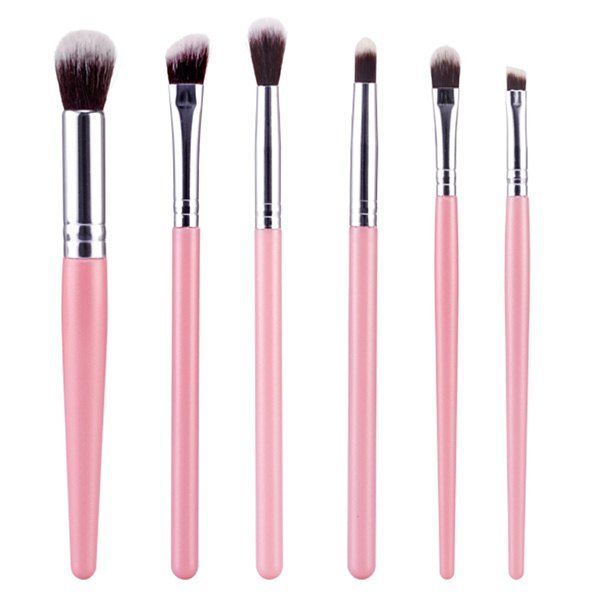 Store Stylish 6 Pcs Soft Nylon Face Eye Lip Makeup Brushes Set  