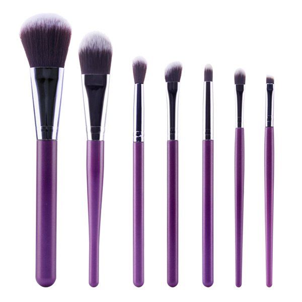 

Stylish 7 Pcs Nylon Face Eye Makeup Brushes Set, Purple