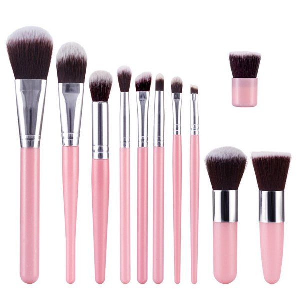 Buy Stylish 11 Pcs Soft Nylon Face Eye Lip Makeup Brushes Set  
