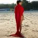 Couverture en Forme de Sirène Tricotée avec de la Laine Chaude Tendance Confortable - Rouge 
