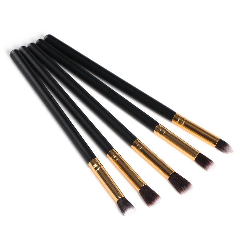 

Stylish 5 Pcs Multifunction Soft Nylon Eye Makeup Brushes Set, Black