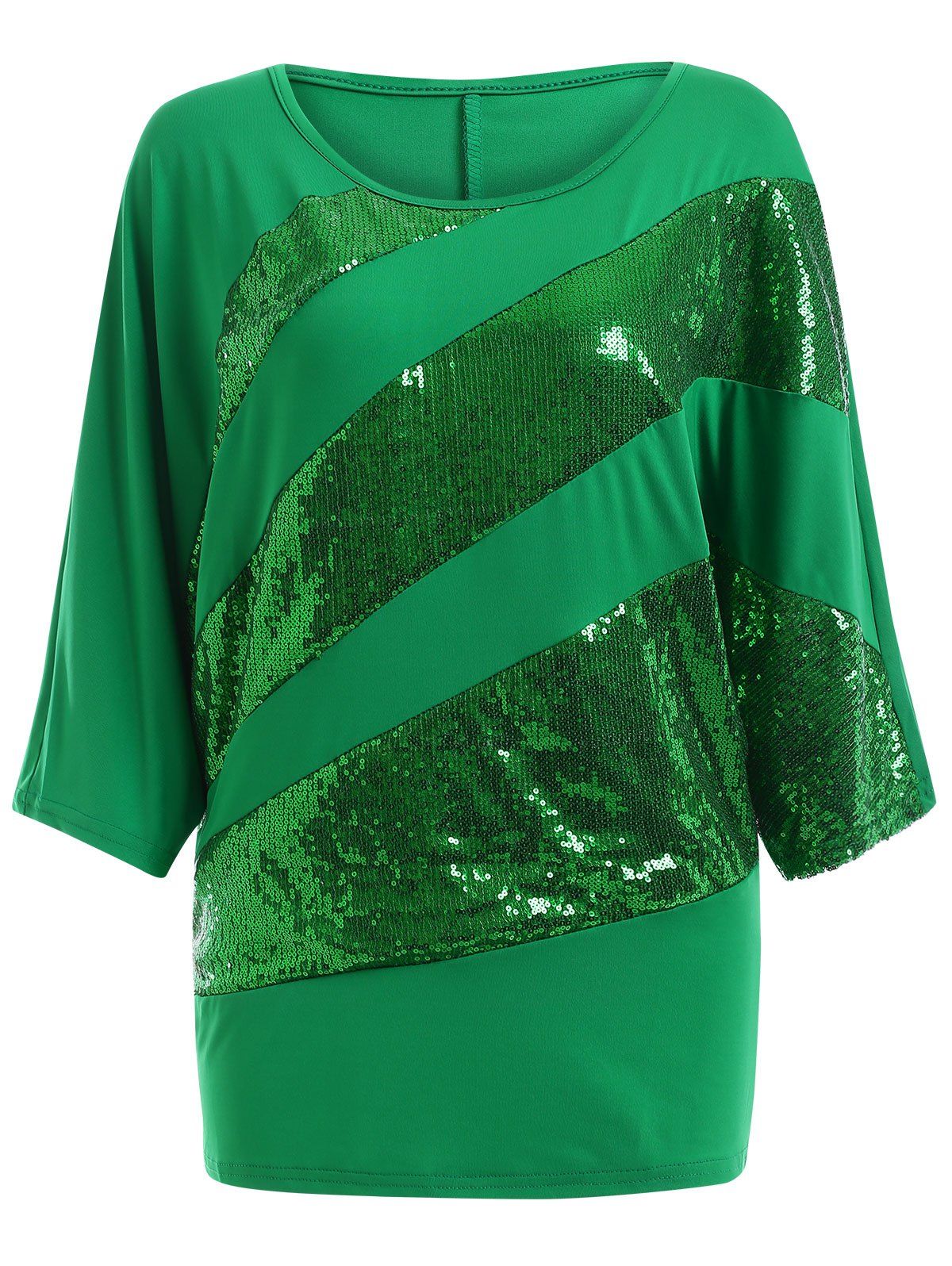 

Sequin Embellished Loose Top, Green