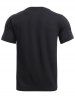 Motif abstrait Applique T-shirt manches courtes - Noir L