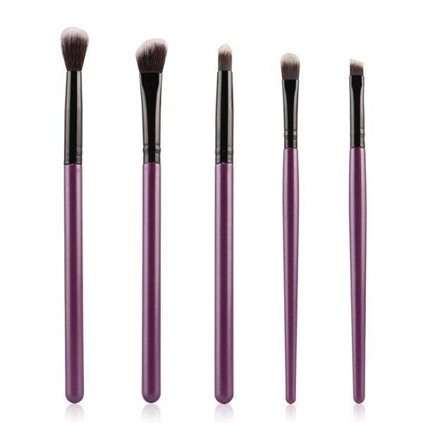 

Stylish 5 Pcs Eyeshadow Nylon Eye Makeup Brushes Set, Purple