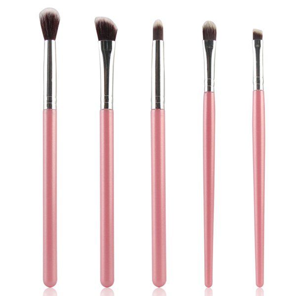 

Stylish 5 Pcs Portable Nylon Eye Makeup Brushes Set, Pink