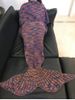 Mode coloré Laine Warmth Imprimé Tricoté Tail Mermaid Conception Blanket - Pourpre  