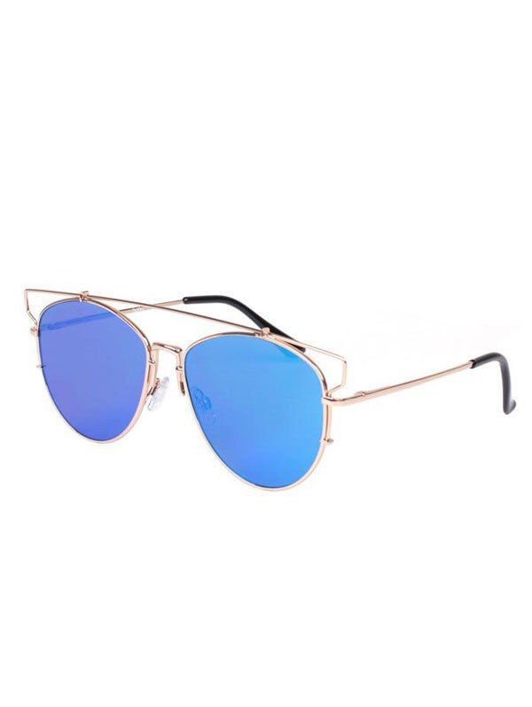 [66% OFF] Stylish Crossbar Pilot Mirrored Sunglasses | Rosegal