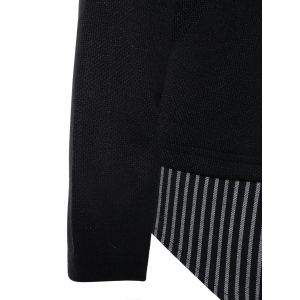 Black 4xl Plus Size Vintage Faux Twinset Stripe Top | RoseGal.com
