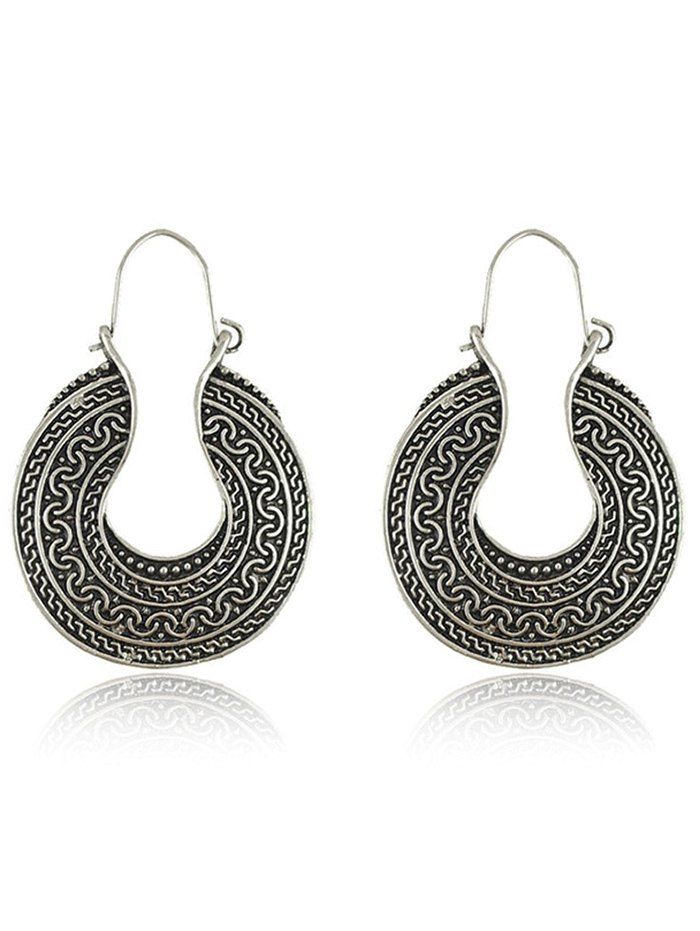 

Engraved Drop Earrings, Silver