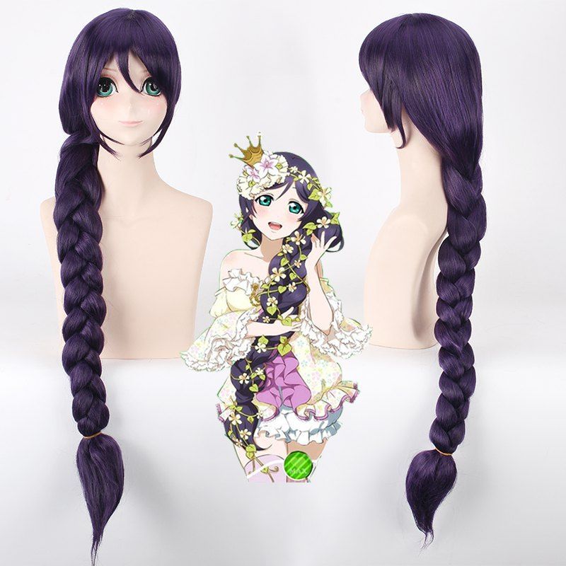 [58 OFF] Stylish Purple Long With Braided Ponytail Love Live Tojo