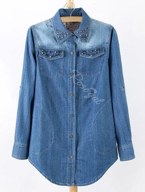 plus size denim tunic