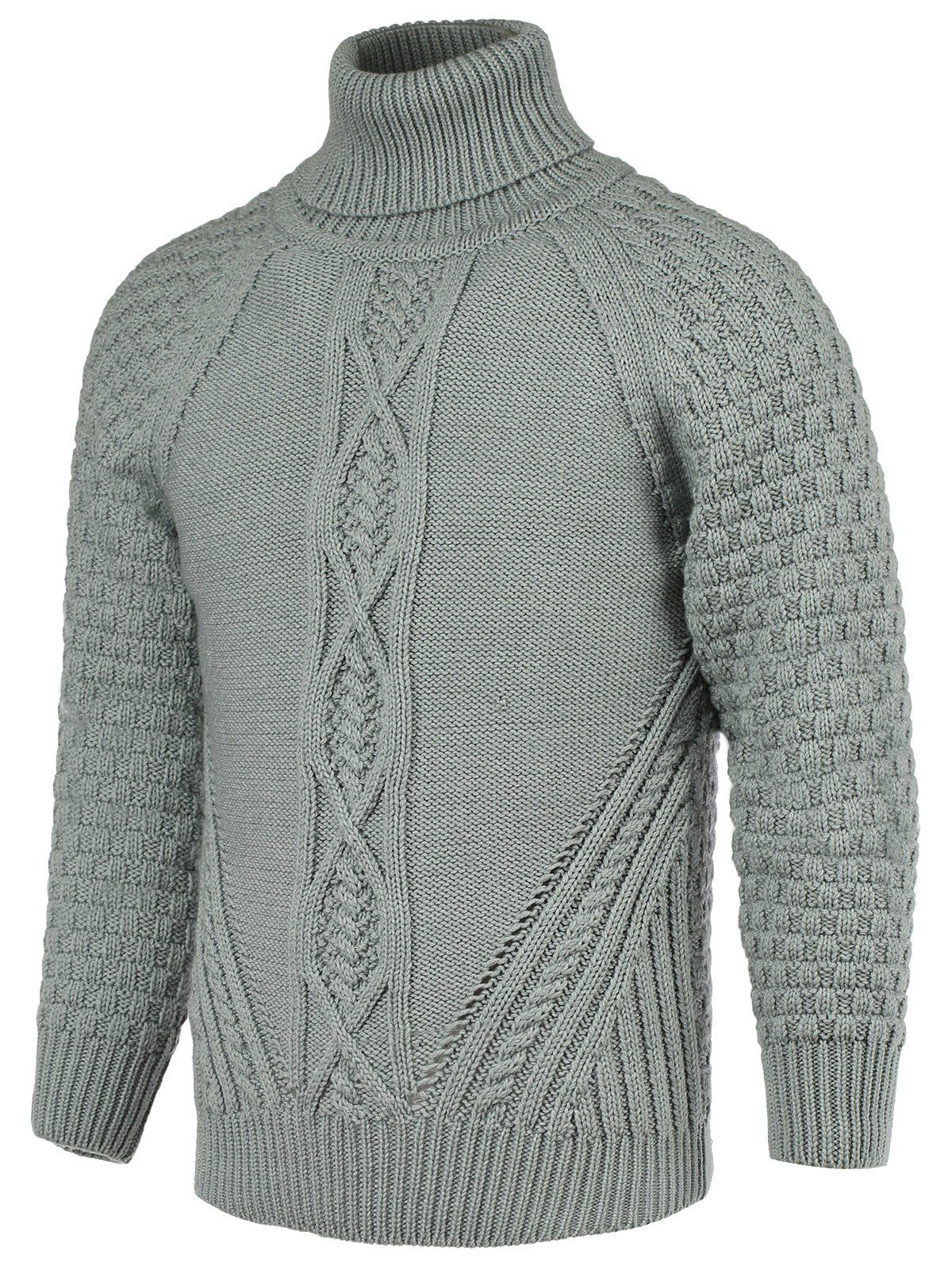 dark grey turtleneck sweater mens pattern