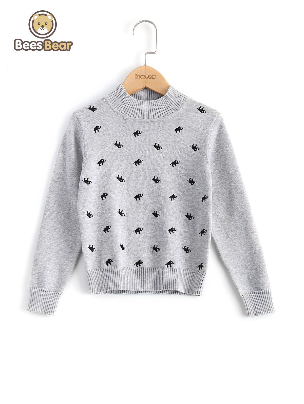 Outfits Elephant Pattern Pullover Sweater  