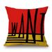 Geometry Letter Design Sofa Cushion Pillow Case -  
