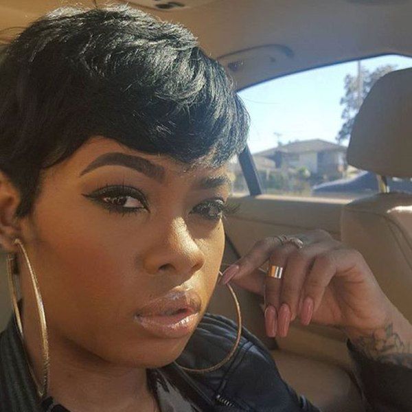 

Trendy Short Jet Black Human Hair Straight Boy Cut Capless Wig For Women