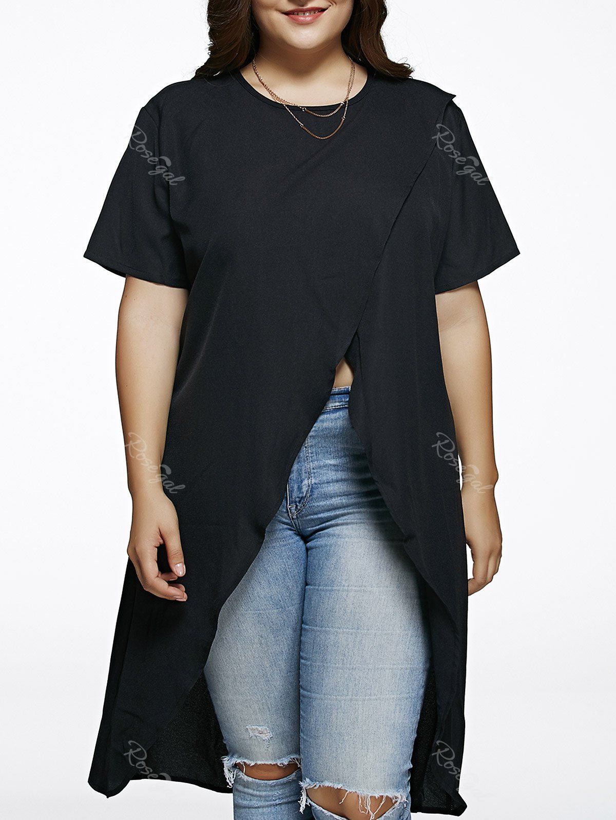 plus size high slit