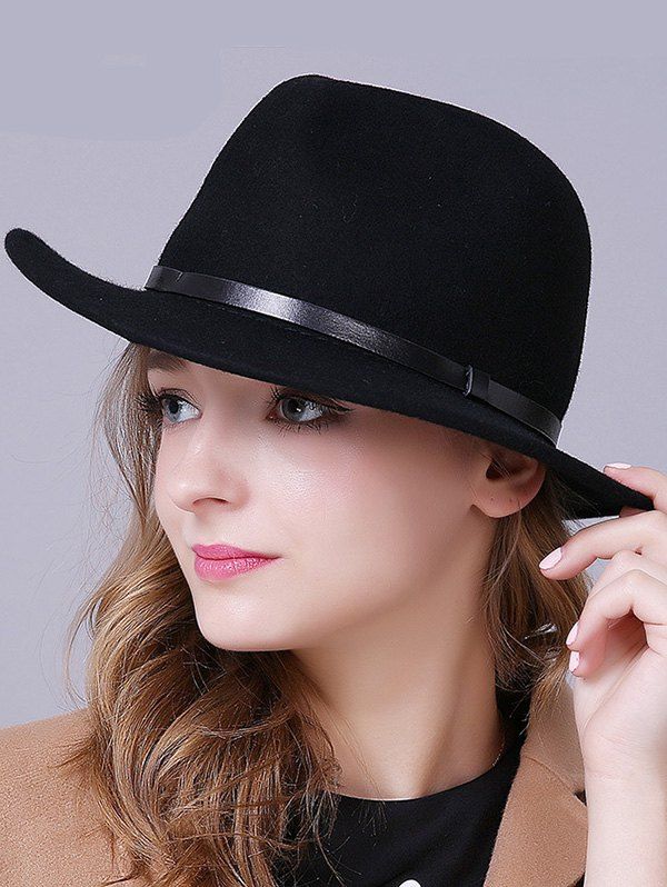 [41 OFF] Stylish Wool Fedora Hat Rosegal