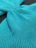 Warmth Knitting Solid Color Mermaid Design Blanket -  