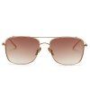 Metal Frame Rectangle Ombre Affordable Polarized Sunglasses -  