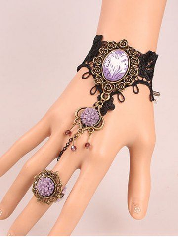 bracelet resin flower ring rosegal jewelry