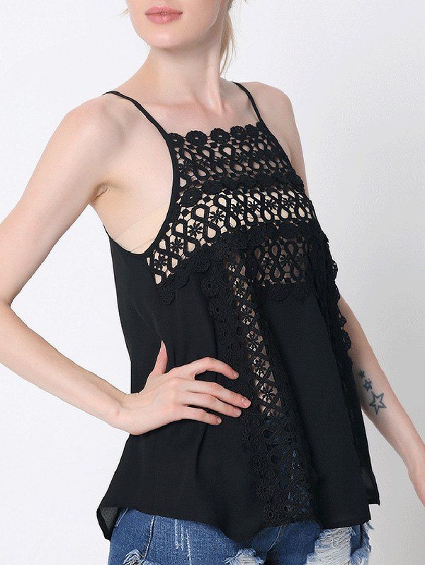 [42 OFF] Lace Cami Tank Top Rosegal