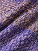 Couverture d'enfants tricotée rayée à queue de sirène - Jaune + Violet 