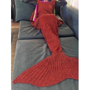 

Fashion Sling Falbala Shape Mermaid Tail Design Blanket, Darksalmon