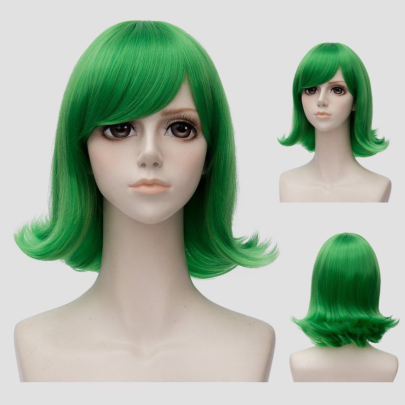 

Fashion Fluffy Straight Short Green Anti Alice Hair Film Character Cosplay Wig