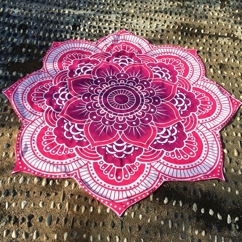 [24 OFF] Flower Shape Beach Throw Rosegal