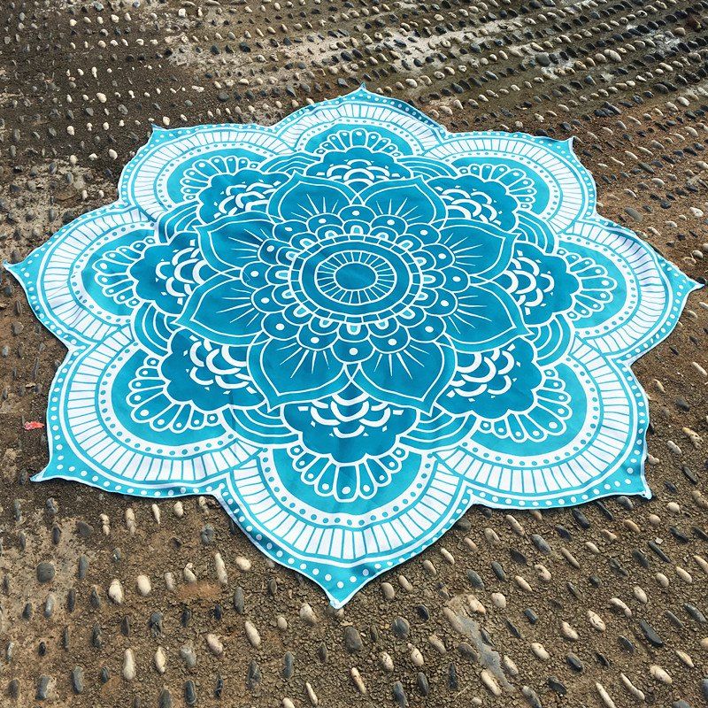 2018 Flower Shape Beach Throw In Green One Size(fit Size Xs To M