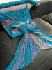 High Quality Super Soft Crochet Knitted Mermaid Tail Sofa Blanket -  