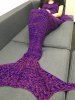 Fashion Multicolor Knitting Sleeping Bag Fish Tail Design Blanket For Adult -  