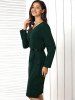 Buttoned Faux Two-Piece Dress For Women -  