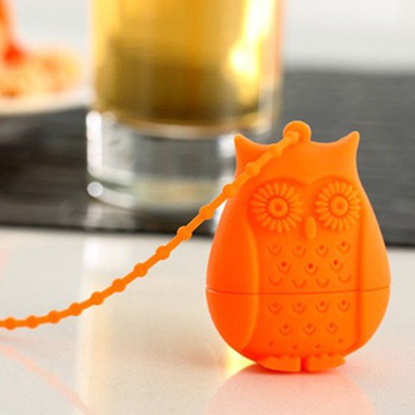 Affordable High Quality Food Grade Silicone Cute Owl Filter Diffuser Tea Strainer  