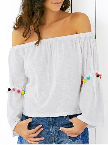 off the shoulder white tshirt