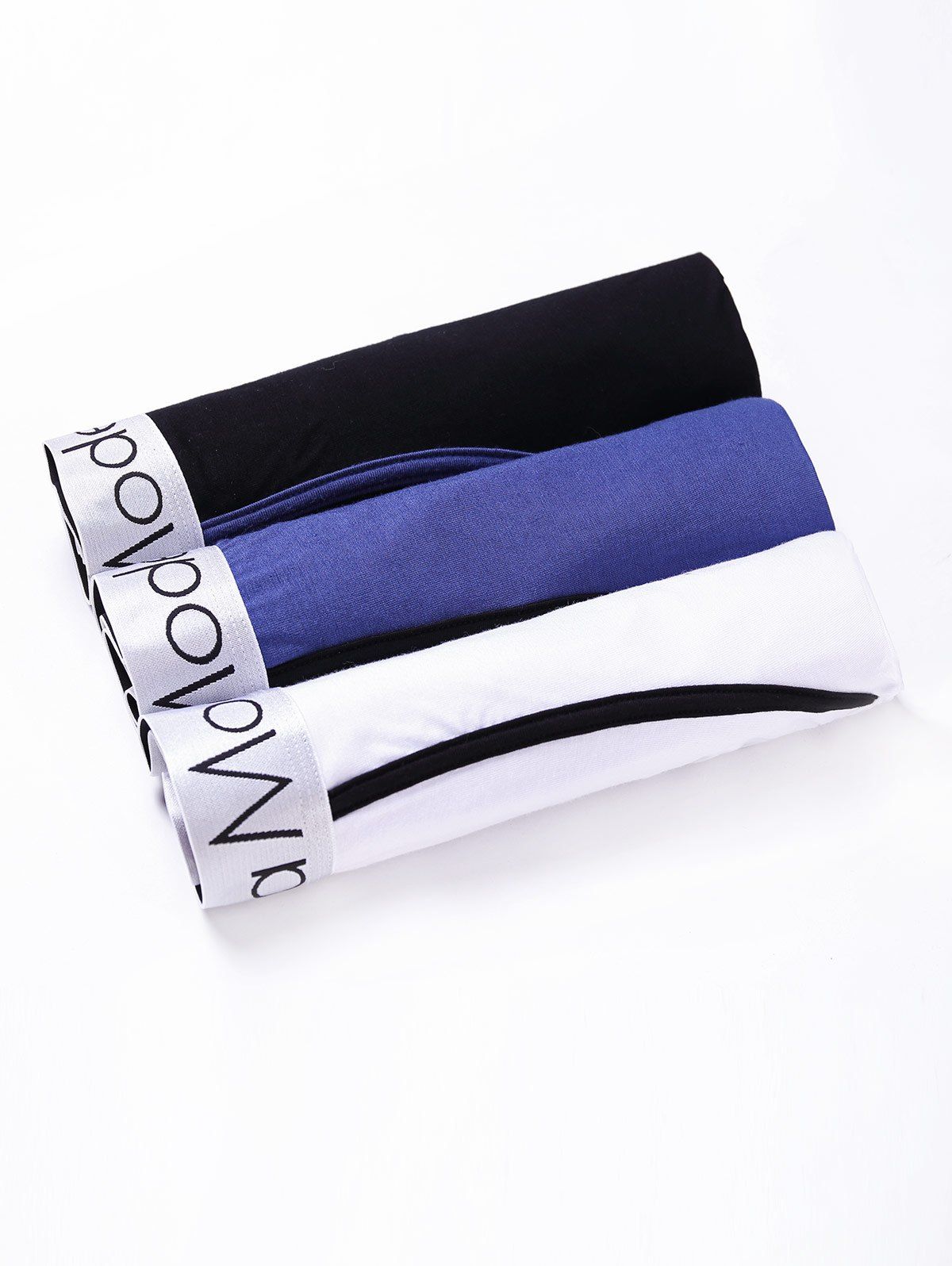 

Cherlamode (Three Color) 3PCS U Pouch Design Band Boxer Shorts For Men, Colormix