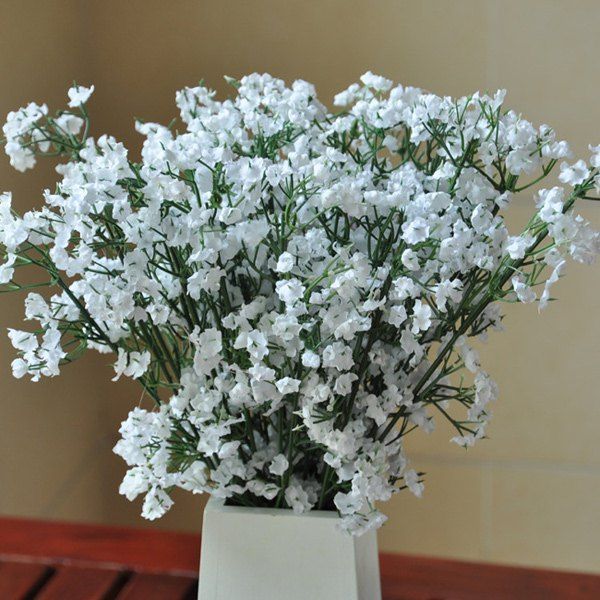 2018 A Bouquet Of White Little Flowers Home Decor Artificial Flower S A Bouquet Of White Little Flowers Home Decor Artificial Flower