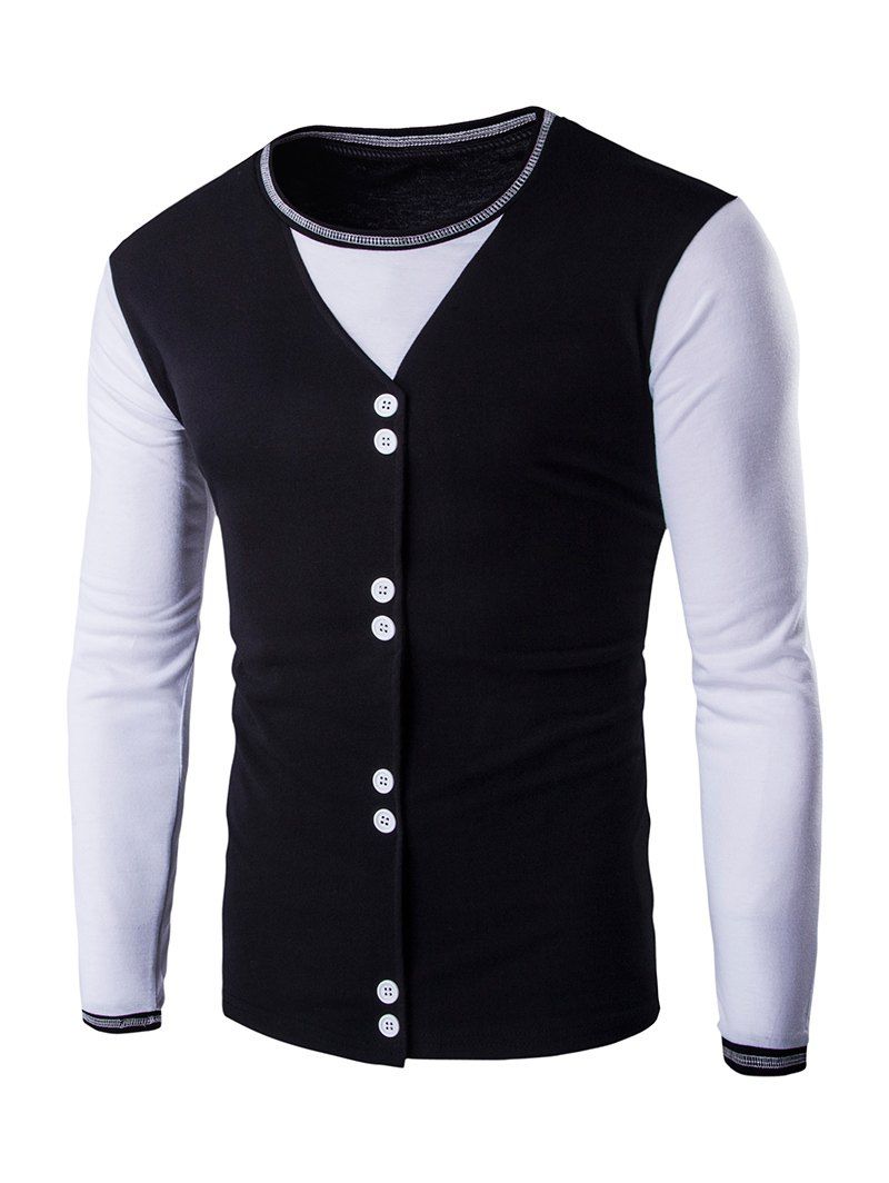 long sleeves t shirt with buttons