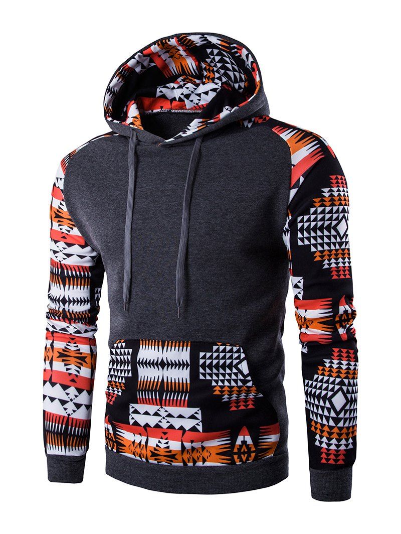 Geometric print hoodie Clearance