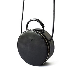 Round Leather Cross Body Bag