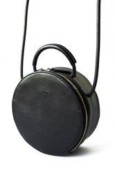 Round Leather Cross Body Bag