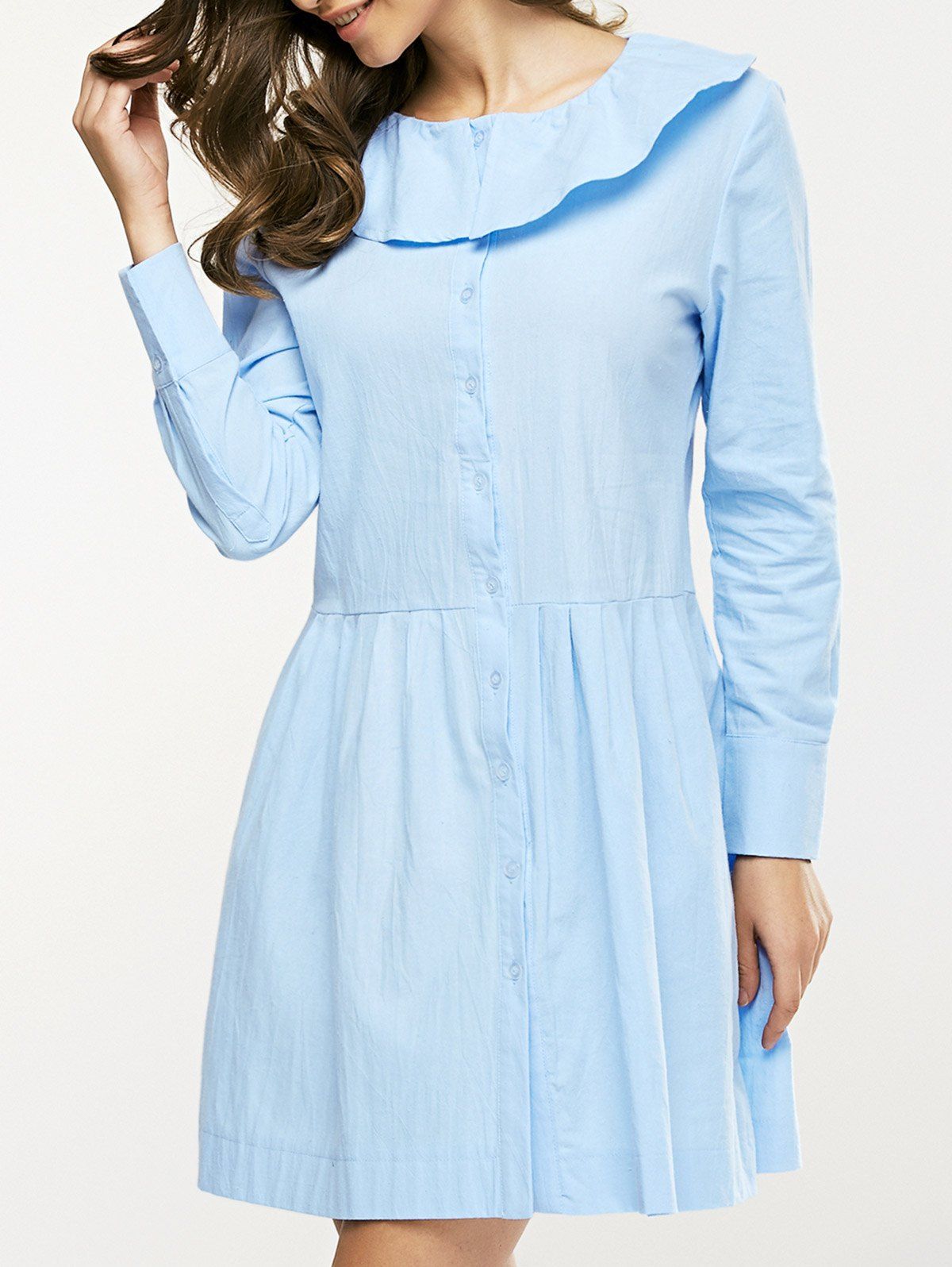 dress with collar and buttons