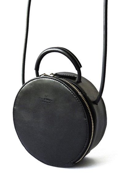 [62% OFF] Round Leather Cross Body Bag | Rosegal