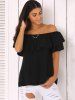 Off The Shoulder Loose-Fitting Flounce Blouse -  