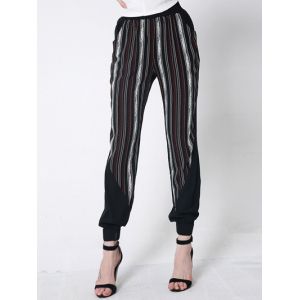 Striped Casual Harem Jogger Pants