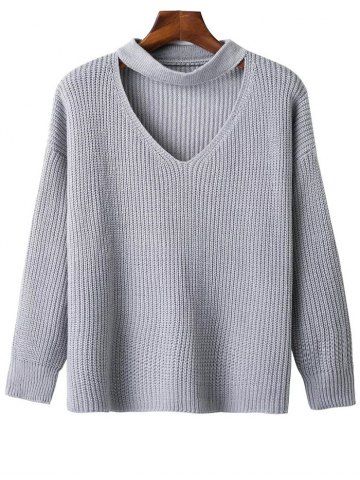 Suéter de manga larga - GRAY - ONE SIZE